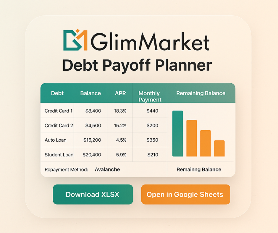 Debt Payoff Planner with Snowball and Avalanche strategy views